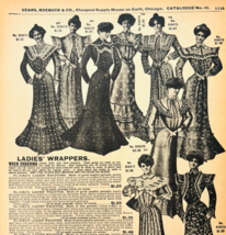 1901 Ladies Wrapper Reproduction Advertisement Sears Fashion Clothing DW... - €9,29 EUR