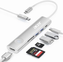 7-in-1 USB C Hub Adapter with 4K HDMI, Power Delivery, and Card Reader - $757.84 MXN