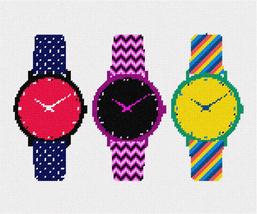 Pepita Needlepoint kit: Funky Watches 1, 12&quot; x 10&quot; - $86.00+