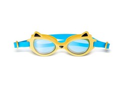 Kids Swimming Goggles Anti Fog Uv Protection Adjustable Goggles Blue Yellow - £21.46 GBP