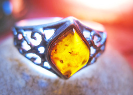 Haunted RING 27X 100 SACRED ENERGIES MAGICK 925 AMBER WITCH Cassia4 - $77.77