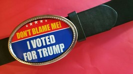 TRUMP Epoxy  Buckle&lt;&lt; &quot;Don&#39;t Blame Me I Voted for TRUMP&quot; &gt;&gt;&amp; Black Bonded Belt - £19.35 GBP