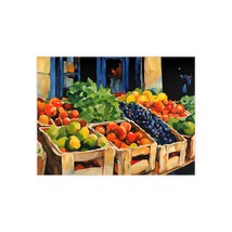 Farmers Market Fruit Ceramic Tile Backsplash Wall Art 6x8 Inches - $561.45 MXN