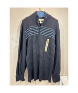 American Rag Cie Men&#39;s 1/4 Zip Sweater Navy Blue 100% Cotton Heavy Size ... - $450.03 MXN