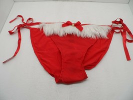 Adore Me Women&#39;s Risque Mrs Claus Holiday Side Tie Panty 07759 Red Size Small - £7.47 GBP