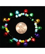 CHILD Size-Funky Retro RAINBOW JINGLES BELLS BRACELET Novelty Costume Je... - $4.87