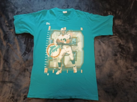 Vintage 1996 Dan Marino Pro Player Graphic Shirt L USA Made Miami Dolphins NFL - $28.04