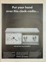 Vintage General Electric Print Ad Clock Radio Lighted Clock Face Small Stylish - £5.14 GBP