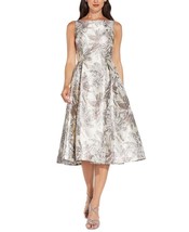 Adrianna Papell Metallic Midi Dress Summer Blush Size 6 $229 - £78.34 GBP