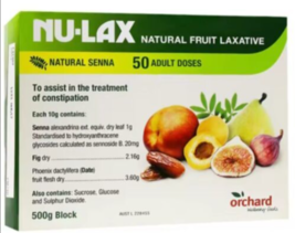 Nulax Fruit Laxative Block 2 X 500G From Pure Dried Fruits &amp; Senna Leaf Extract - £40.53 GBP