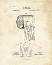 8768.Decoration Poster.Home room interior art print.Patent.Toilet paper.... - £12.65 GBP+