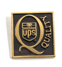 UPS Q Quality United Parcel Service Old Logo Pin Robbins Award R Sterlin... - $14.99