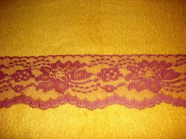 Rose Colored Timeless Rose 3 inch Flat Lace Trim 10 yards Cut From Bolt - £5.57 GBP