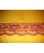Rose Colored Timeless Rose 3 inch Flat Lace Trim 10 yards Cut From Bolt - $9.59 CAD