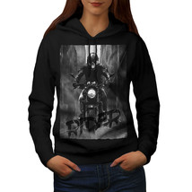 Wellcoda Grim Reaper Biker Womens Hoodie, Death Casual Hooded Sweatshirt - £29.06 GBP