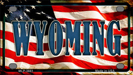 Wyoming US Flag Novelty Mini Metal License Plate Tag - £11.72 GBP