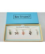 Bay Studio Interchangeable Necklace W 5 Pendants Sea Horse Star Fish Tur... - $30.95 CAD