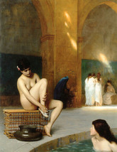 Art Print Jean-Leon Gerome Nude Woman or In the Bath Giclee Canvas Oil painting - £14.70 GBP