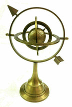 Nautical Brass Armillary Sphere With Arrow Engraved Globe Rashi Armillar... - $85.10