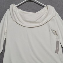 Chicos Zenergy Women’s Blouse Sz 0 Brushed Fleece Tunic Bateau Neckline White - £37.99 GBP