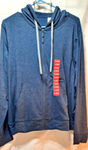 New Blue Front Zip Hoodie, Light-weight, Soft - XL - $410.63 MXN