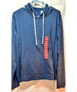 New Blue Front Zip Hoodie, Light-weight, Soft - XL - $410.63 MXN