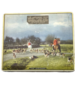 Vtg Tin Equestrian Horses Hunting Scene Dogs England Edward Sharps Toffe... - $19.89 CAD