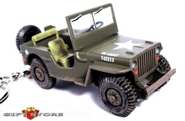KEY CHAIN RING USMC JEEP WILLYS GPW 4x4 WW2 KOREA &amp; VIETNAM MARINES ARMY... - $58.98