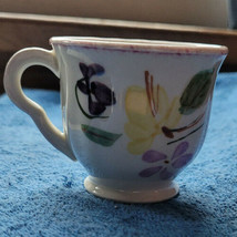 Vintage Tea Cup Flowers Unbranded Cute Collectible Decorative Purple Yellow - £11.75 GBP