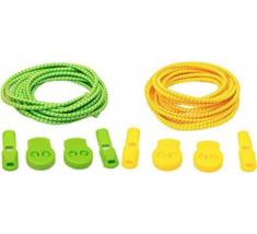 Elastic No Tie Shoelaces for Adults and Children (2-Pack) Green and Yellow - £6.31 GBP