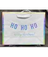 3 Holiday Gift Bags 2 Pack 7” X 3.9” X 9” Ho Ho Ho / Silver Trees - $2.49