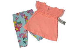 Carter&#39;s Baby Girl&#39;s Ruffle Top and Floral Capri Legging Set, Size 12 Mo... - $145.66 MXN