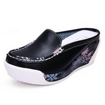 Flat Platform Shoes WomenSummer Spring Women&#39;s Flats Flower Print Slingbacks Lad - £29.66 GBP