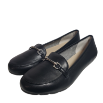 Rialto Womens Guiding Black Slip On Flat Loafers Casual Driving Shoes Si... - £31.89 GBP