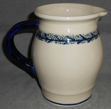 Hand Made Boleslawiec Polish Pottery 6 5/8&quot; Tall 40 Oz Pitcher - £31.64 GBP