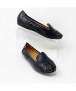 Josef Seibel Black Leather Reptile toe Comfort Flat, Size 9 EU 40 - £31.24 GBP