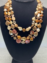 &quot;LUC&quot; 925 Triple Strand Pearl Necklace - €104,99 EUR