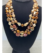&quot;LUC&quot; 925 Triple Strand Pearl Necklace - €103,50 EUR