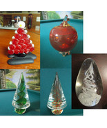 Murano Italy Paperweight Christmas Tree Gold Dust Apple Saks 5th Ave  PI... - $41.96 CAD+