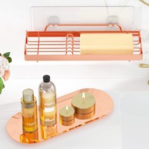 Soap Holder Vanity Tray Set,Decorative Tray Bar Soap Holder with Stainle... - $19.34