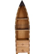 Wooden Boat Decor with Shelf Drawer Hanging Wood Boat for... - $299.99