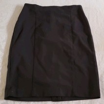 NWT Van Heusen Black Stretch Knee Length Pencil Skirt Size 4 Cotton Poly... - $276.60 MXN