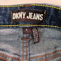 DKNY Jeans Skirt Womens Size 6 Mid Rise Denim A-Line Laguna Stretch E3GB4845 image 3