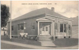 Vintage American Legion Building Farmington Maine Unused Postcard - £34.94 GBP