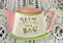 Vintage MCM Ceramic Cleminson Pottery Tea Bag Holder Let Me Hold the Bag... - $146.84 MXN