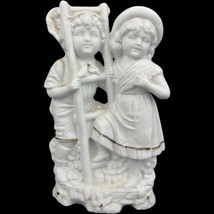 Vintage White German Porcelain Bisque Children Ladder 12203 Figurine Figure U35 - £14.94 GBP