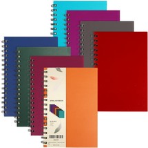 8 Pack Spiral Notebook Hardcover A5 Notebooks College Ruled Spiral Journals - £30.08 GBP