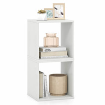 2PCS Stackable Storage Cube Free-standing Storage Organizer Bookcase for Bedroom - £73.53 GBP