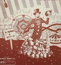 1949 I&#39;ve Got Lovely Bunch of Coconuts Sheet Music Carnival Fair Art Cover  - £17.04 GBP