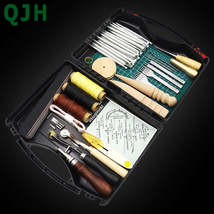 DIY Professional Leather Craft Tools Kit Hand Sewing Stitching Punch Carving Wor - £14.93 GBP+